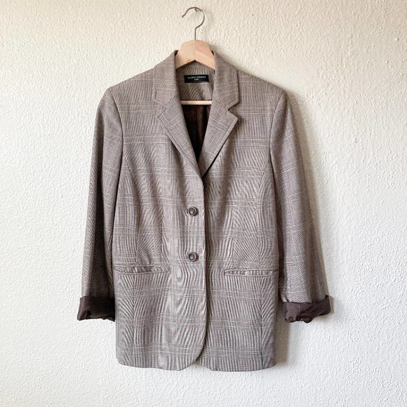 Valerie Stevens Glen Check Blazer Size 10 Petite - Picture 2 of 15